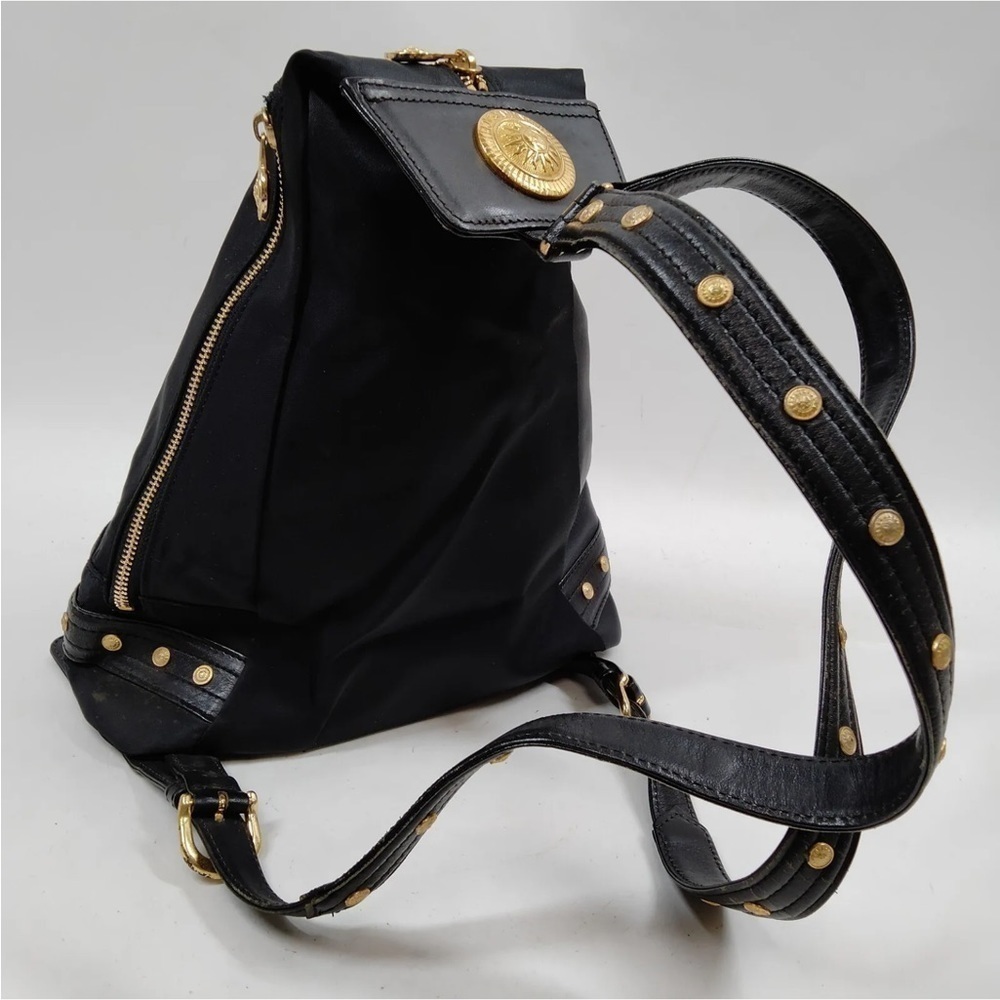 Versace Nylon/Leather Trim Backpack - Picture 4 of 11